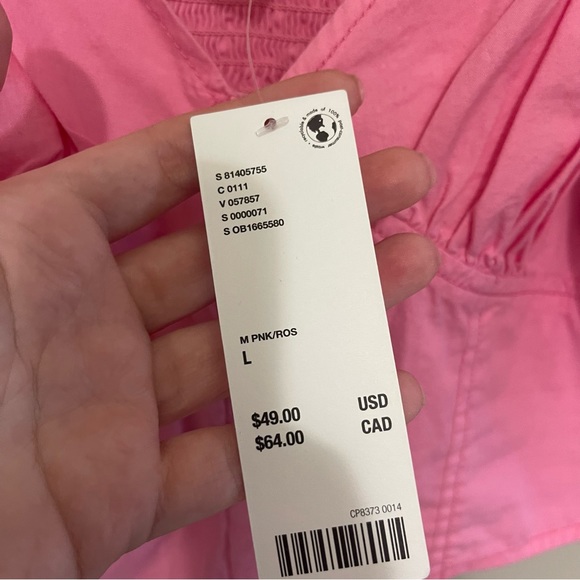 NWT UO Hook and Eye Corset Pink L - Picture 4 of 4